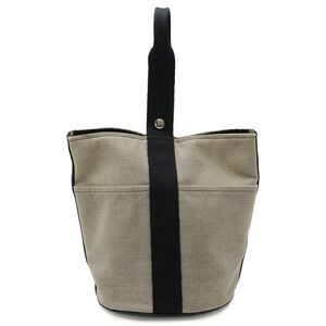 Hermes Sacso MM Canvas Handbag